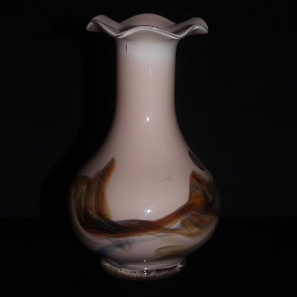 Pair of Art Glass Vases | Murano Inspired MCM Vintage Vases - Picture 3 of 11